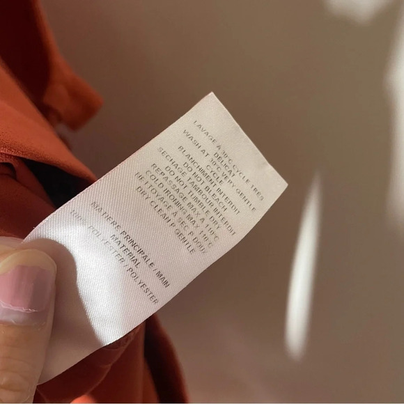 See By Chloé Peppery Red Keyhole Sleeve Dress Size US 4 French 36 - Picture 13 of 14